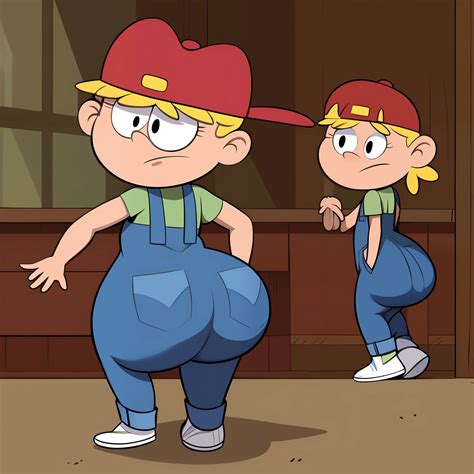 A close up of two cartoon characters in overalls and a hat - SeaArt AI
