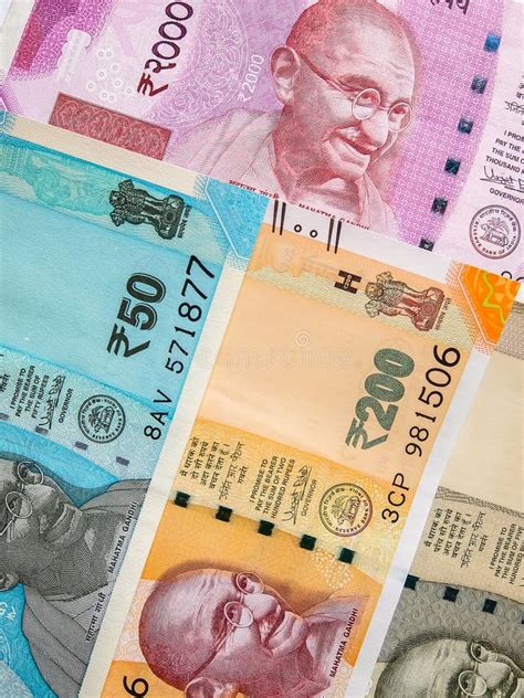 Indian rupees, new notes. stock photo. Image of financial - 127817350