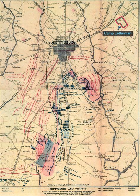 The Battle Of Gettysburg Map