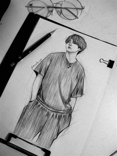 Pin by Momentaufnahme on Btsdrawing | Bts drawings, Design art drawing ...