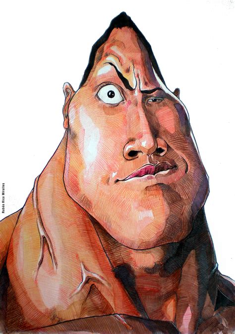Dwayne "The Rock" Johnson Cartoon on Behance