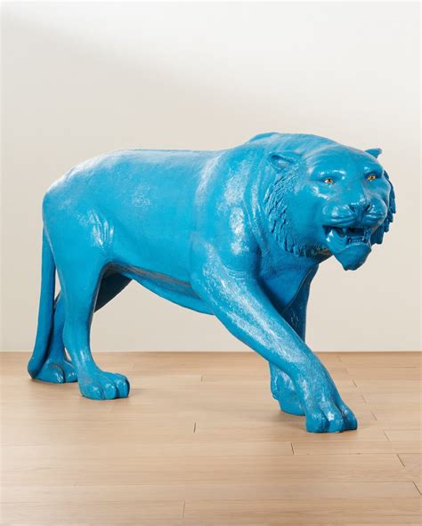 OS015 Life-size 39" Blue Bengal Tiger Statue Prop Rental - ACME Brooklyn