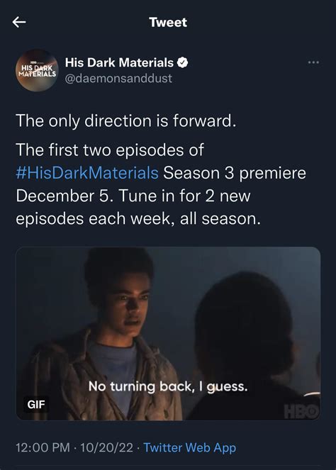 posted on twitter this morning : r/HisDarkMaterialsHBO