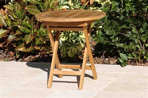 Teak Round Side Table 20in – Oceanic Teak Furniture