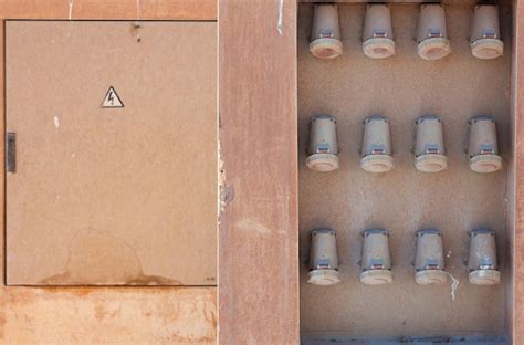 premium photo rows  industrial electrical sockets
