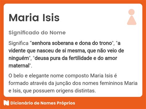 Significado Do Nome Maria Isis