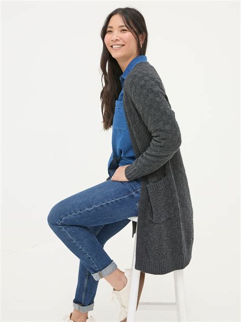Sadie Grey Edge To Edge Cardigan | FatFace