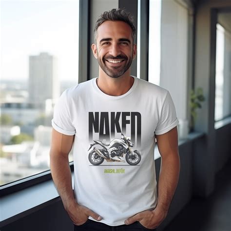 Naked motorcycle in lateral perspective over text and infinite