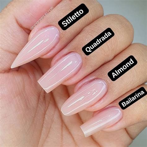 Bailarina Formato De Unha - Unha no formato bailarina | Tipo de unhas em gel, Decoração de unha ...