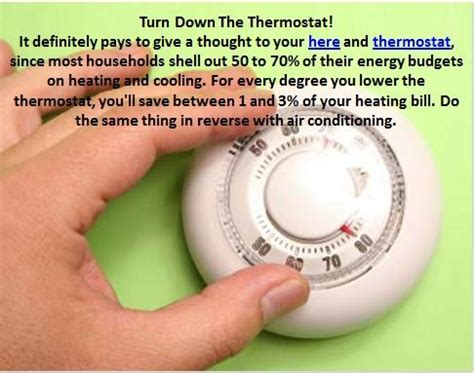 Turn Down the Thermostat! | Heating bill, Heating and cooling, Thermostat