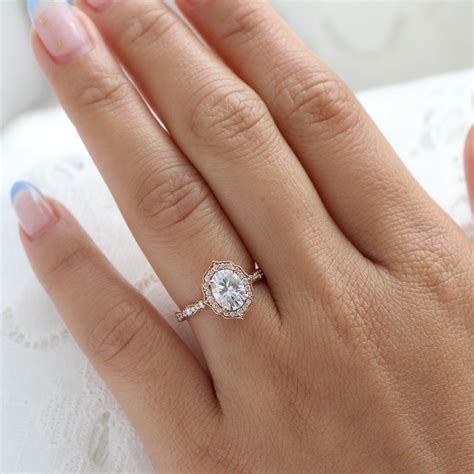vintage oval engagement rings