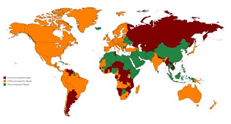 Child pornography laws : r/MapPorn