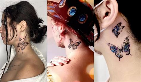 35 Cute Butterfly Neck Tattoos for Women - ZestVine - 2025