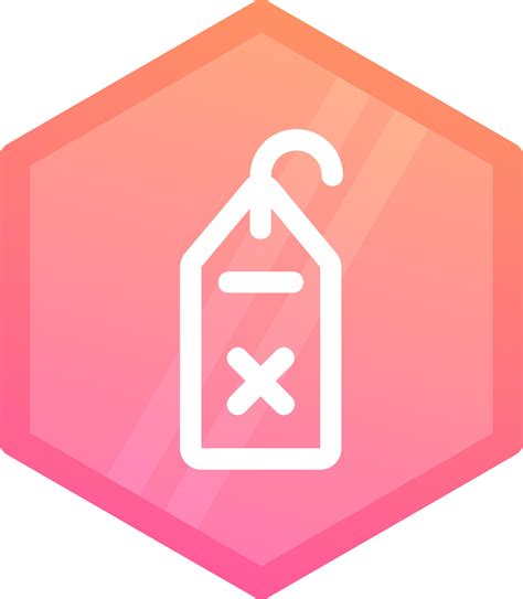 Delete tag Gradient polygon Icon 38182793 Vector Art at Vecteezy