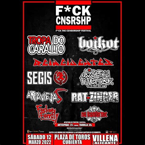 fuck censorship festival  tropa  carallo cierran el cartel