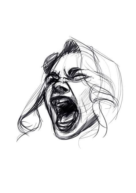 How to draw screaming faces tutorial from Javi Can Draw. Female Cha ...