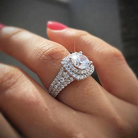 sterling silver ct  cut diamond engagement wedding band