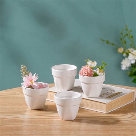 modern mini pot  decor white set    premium planter