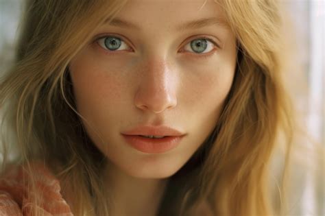 Premium Photo | Portrait of a young woman of Slavic appearance clean ...