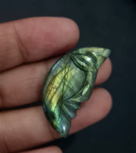 Labradorite Face, Half Moon Face Labradorite Carving, Handmade ...