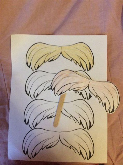 Easy Lorax mustache puppet! | The lorax, Mustache diy, 8th birthday