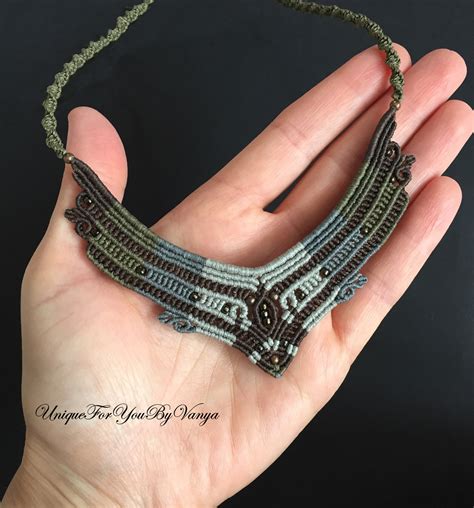 micro macrame tutorial macrame necklace pattern macrame etsy
