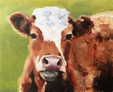 Cow Painting Cow art Cow Print Fine Art from original | Etsy
