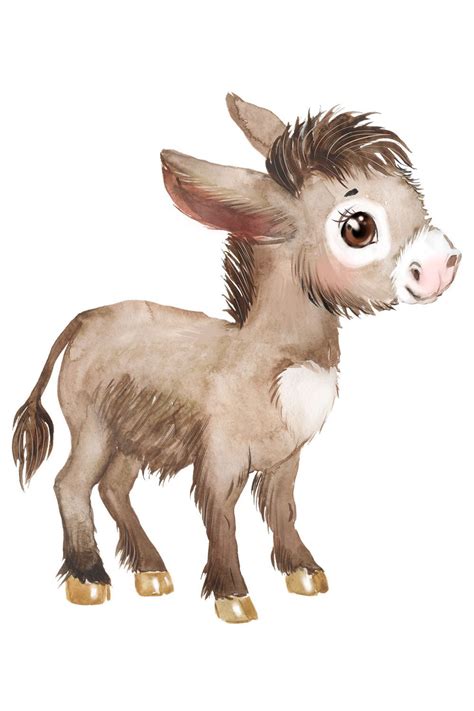 Ослик. | Baby farm animals, Animal drawings, Farm animals