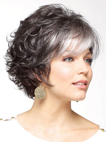 Short Curly Synthetic Grey Wigs, Long Grey Wig, Silver Grey Wigs for Women