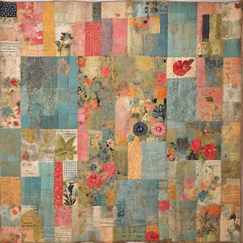 spring patchwork quilt art print  stock photo public domain pictures