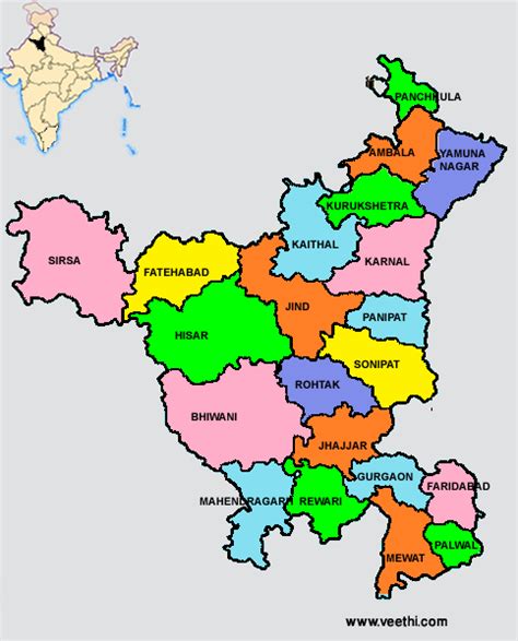 haryana districts map haryana  haryana colorful haryana