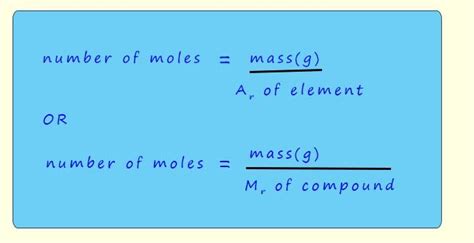 calculating numbers of moles