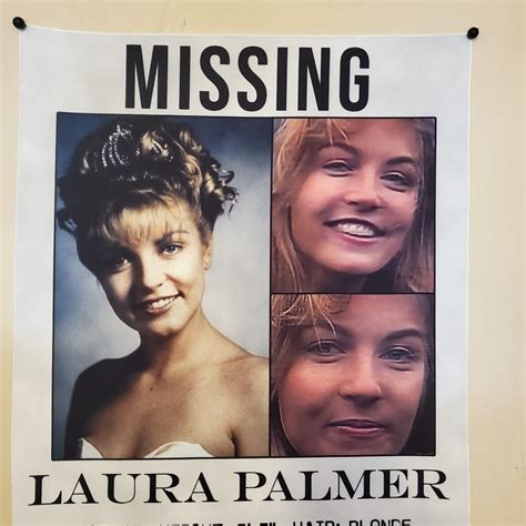 Laura Palmer missing poster (tapestry) Twin Peaks 🗻🗻 custom banner wall
