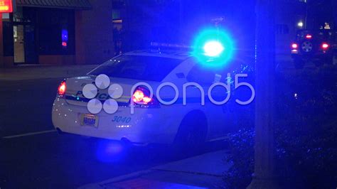 Police Cars Flashing Lights