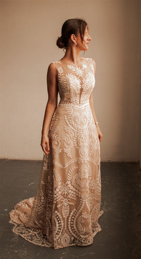 Light brown wedding dresses 60 photos - Astyledwedding.com