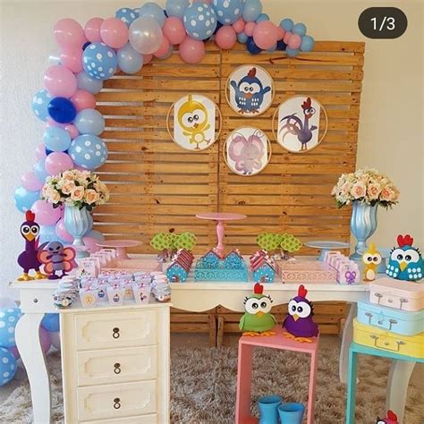 Decoração Galinha Pintadinha Azul Simples - Decoração Da Galinha Pintadinha Rosa E Azul - Price 9