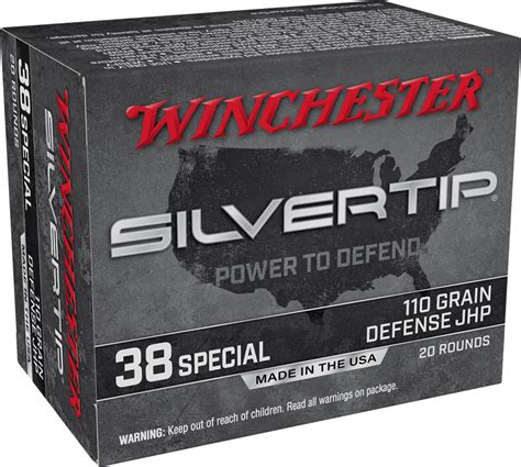 Winchester Ammo W38ST Silvertip 38 Special 110 gr Silvertip Jacket ...