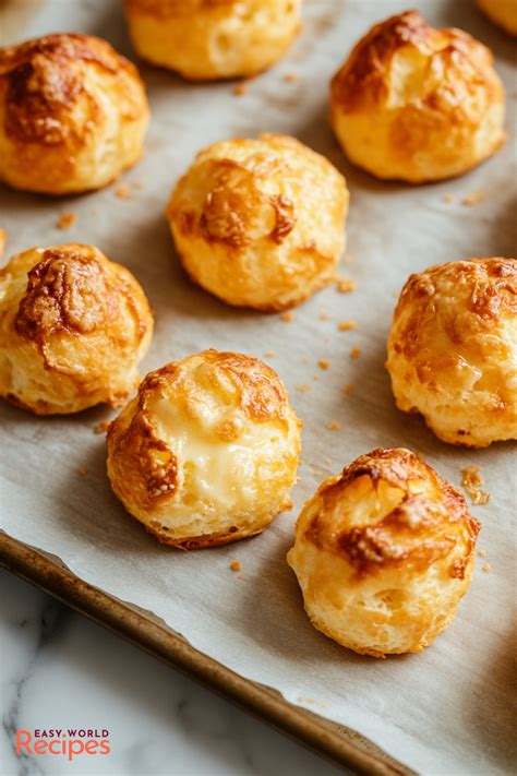 traditional gougeres french cheese puffs recipe
