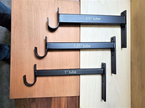 Hand Made Industrial Heavy Duty Shelf Bracket With Hook For Rod 1.5 by ...