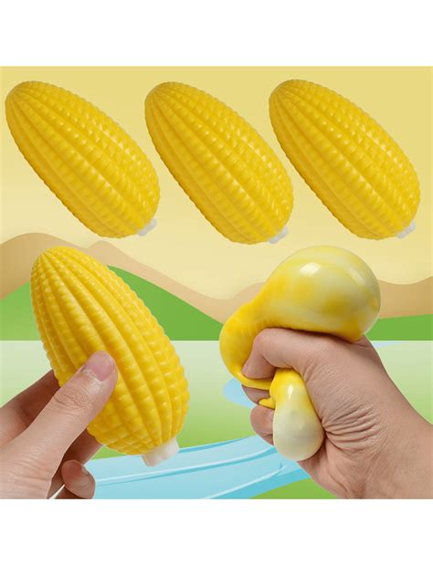 Creative Realistic Fake Corn Flour Squeeze Toy, Fruit Corn Stress