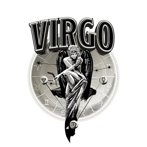 Virgo, Virgin, Astrology. zodiac. Horoscope symbol in circle