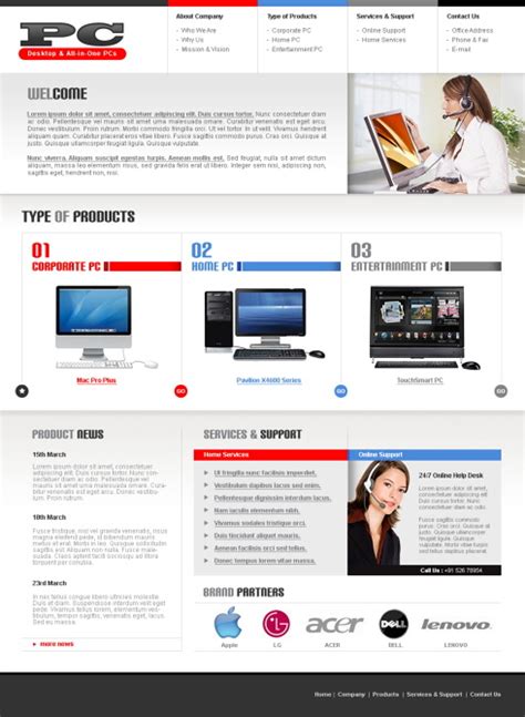 electronics shop html template  electronics gadgets website
