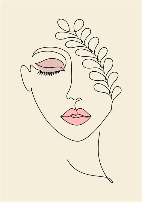 minimalist  art portrait poster  art drawings outline art abstract face art
