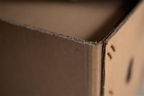 premium photo close   cardboard box