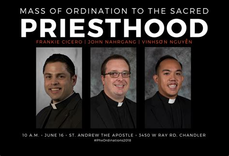 Community Invited to Celebrate Three New Priests for Catholic Diocese ...