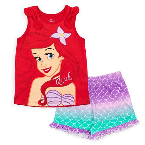 Disney Princess Ariel Summer Outfit: Big Girls Tank Top and French