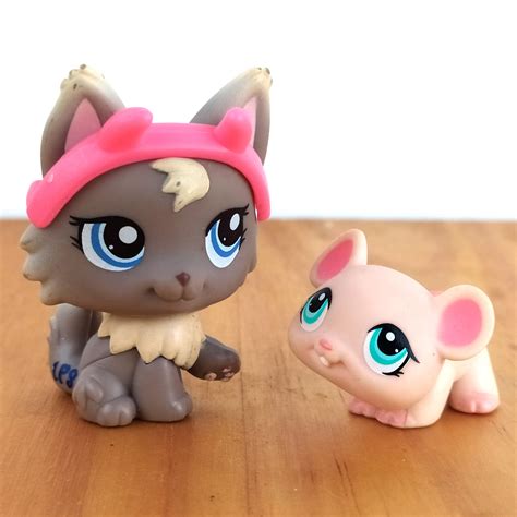 LPS Gato Lobo 1411 Ratón 1412 / Auténticos Littlest Pet Shop de Hasbro