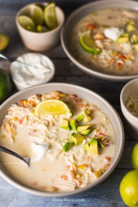 Crockpot Chicken Chili Soup - Dear Mica