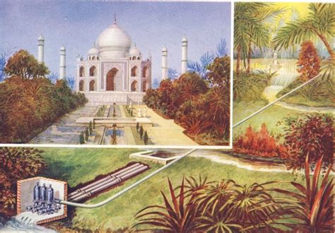 photo heritage pumps  green taj mahal gardens lost