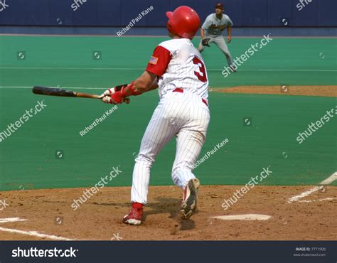 batter hitting ball stock photo  shutterstock